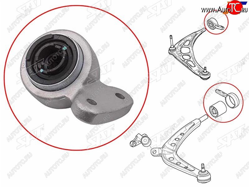 1 859 р. Сайлентблок переднего нижнего рычага BMW 3 E46E85E86 98-03 LH                                      SAT ST-31126783376  с доставкой в г. Воронеж
