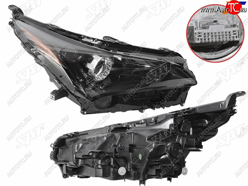 15 999 р. Фара правая (LED, с электрокорректором) SAT Lexus NX200 Z10 рестайлинг (2017-2021)  с доставкой в г. Воронеж