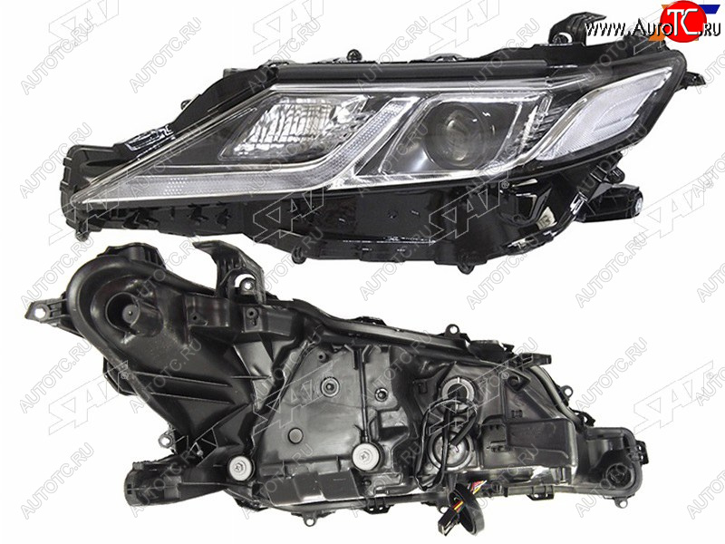 16 249 р. Фара левая (1 LED полоса) SAT  Toyota Camry  XV70 (2017-2021) дорестайлинг  с доставкой в г. Воронеж