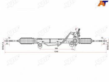 13 899 р. Рейка рулевая LHD SAT  Toyota Land Cruiser Prado  J150 (2009-2025) дорестайлинг, 1-ый рестайлинг, 2-ой рестайлинг, 3-ий рестайлинг  с доставкой в г. Воронеж. Увеличить фотографию 1