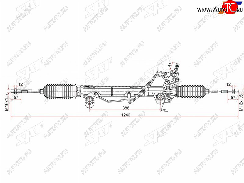 17 699 р. Рейка рулевая LHD SAT Toyota Land Cruiser Prado J150 2-ой рестайлинг (2017-2020)  с доставкой в г. Воронеж