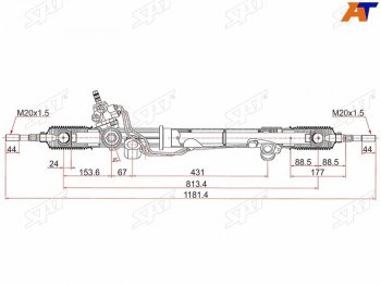 15 999 р. Рейка рулевая RHD SAT  Toyota Land Cruiser  100 (2002-2007) 1-ый рестайлинг, 2-ой рестайлинг  с доставкой в г. Воронеж. Увеличить фотографию 1