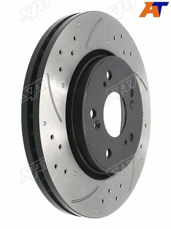 Комплект дисков тормозных передний перфорированные (Ø293 mm) SAT Honda CR-V RE1,RE2,RE3,RE4,RE5,RE7 дорестайлинг (2007-2010)