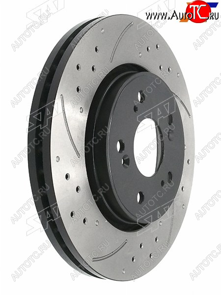 7 849 р. Комплект дисков тормозных передний перфорированные (Ø293 mm) SAT Honda CR-V RE1,RE2,RE3,RE4,RE5,RE7 рестайлинг (2009-2012)  с доставкой в г. Воронеж