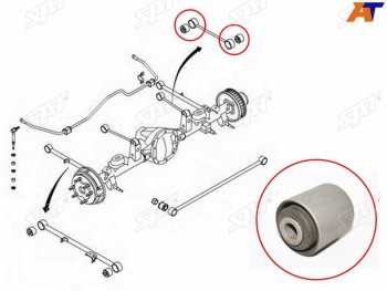 299 р. Сайлентблок SsangYong Actyon 05-10  Actyon Sports 06-12  Korando 96-06  Kyron 05-16 SAT ST-4542105000  с доставкой в г. Воронеж. Увеличить фотографию 1