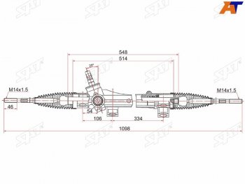 7 949 р. Рейка рулевая электрическая D=14 LHD SAT  Toyota Corolla  E120 (2000-2004) седан дорестайлинг, универсал дорестайлинг, хэтчбек 5 дв. дорестайлинг  с доставкой в г. Воронеж. Увеличить фотографию 1