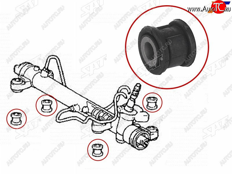 225 р. Втулка рулевой рейки Toyota Avensis (T250) 03-08  Noah 07-13  Premio 07-21  Voxy 07-13 SAT ST-45510-20100B  с доставкой в г. Воронеж