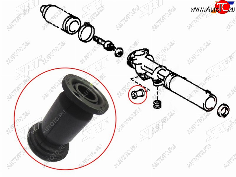359 р. Втулка рулевой рейки Toyota Land Cruiser Prado (J90) 96-02  Hilux Surf 95-02 SAT ST-45522-35040  с доставкой в г. Воронеж
