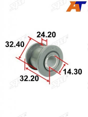 196 р. Втулка рулевой рейки Toyota Land Cruiser (J100) 98-07  Lexus LX 98-07  Toyota Land Cruiser Cygnus SAT ST-45522-60010  с доставкой в г. Воронеж. Увеличить фотографию 1