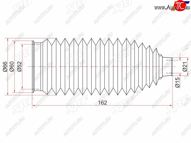 349 р. Пыльник рулевой рейки TOYOTA HARRIER 03-JUKE 10 -LEXUS RX300330350 03-06KLUGER 03-07 LH=RH SAT ST-45535-48020  с доставкой в г. Воронеж