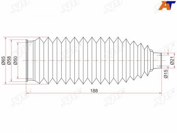 469 р. Пыльник рулевой рейки TOYOTA KLUGER 00- LH=RH SAT ST-45535-48010  с доставкой в г. Воронеж. Увеличить фотографию 1