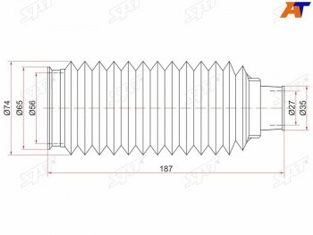 359 р. Пыльник рулевой рейки TOYOTA LAND CRUISER PRADOHILUX SURF 95- LH=RH SAT ST-45535-35030  с доставкой в г. Воронеж. Увеличить фотографию 1