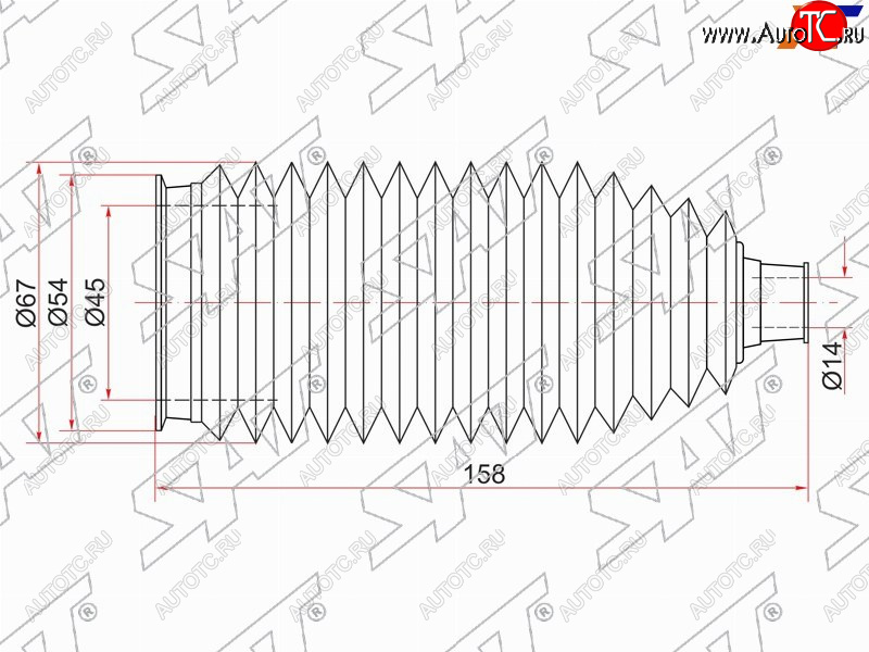 295 р. Пыльник рулевой рейки TOYOTA MARK2CHASERCRESTA 92- LH=RHARISTO 91-97 LH SAT ST-45535-30010  с доставкой в г. Воронеж