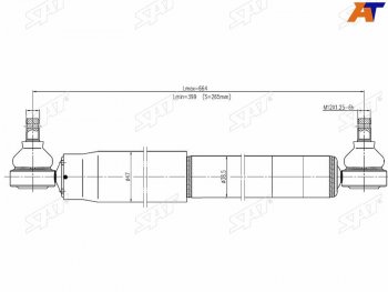3 999 р. Демпфер рулевого управления TOYOTA LAND CRUISER 90-97 SAT ST-45700-69055  с доставкой в г. Воронеж. Увеличить фотографию 1