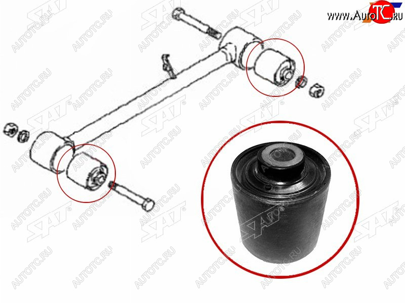 429 р. Сайлентблок Suzuki Escudo 97-05  Grand Vitara 97-05  Jimny 98-19 (Зад) SAT ST-46213-65D01  с доставкой в г. Воронеж