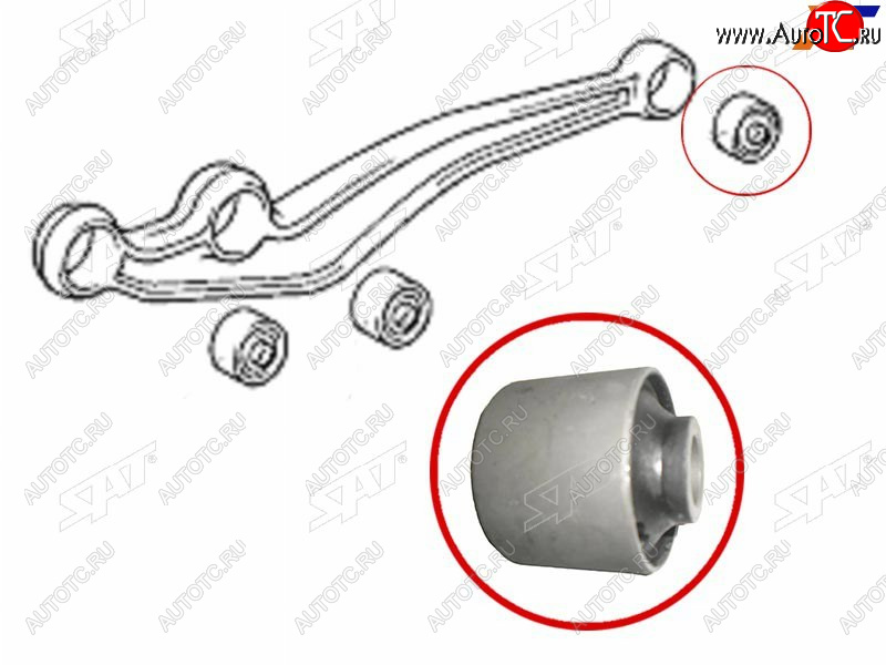 439 р. Сайлентблок Toyota Land Cruiser (J100,J80) 89-07  Land Cruiser Prado (J70) 87-96  Highlander 07-13 SAT ST-48061-60010  с доставкой в г. Воронеж