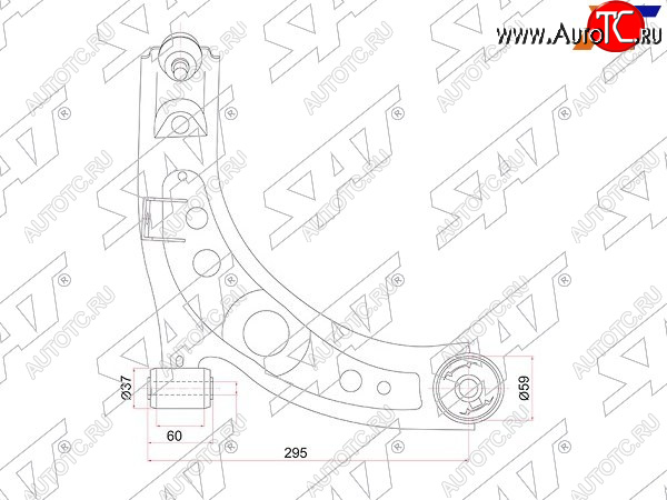 2 499 р. Рычаг нижний TOYOTA PASSO 04- RH SAT ST-48068-B1080  с доставкой в г. Воронеж