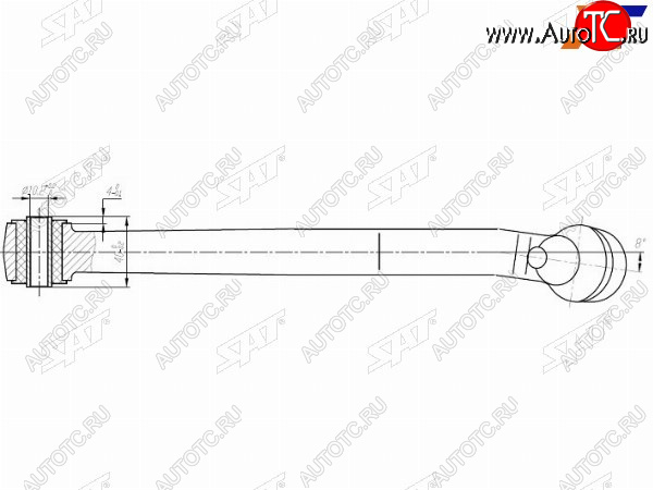 1 849 р. Рычаг FR нижний TOYOTA DUETDAIHATSU STORIAYRV 98- LH SAT ST-48069-97401  с доставкой в г. Воронеж