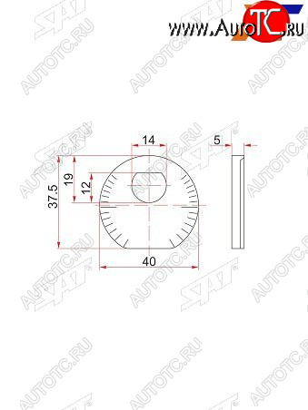 135 р. Шайба эксцентрика FR рычага TOYOTA ALTEZZACHASERCRESTACROWNMAJESTAMARK2LUCIDA 91- SAT ST-48198-50011  с доставкой в г. Воронеж