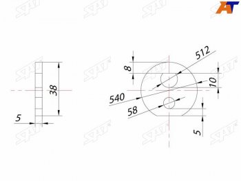 195 р. Шайба эксцентрика RR рычага TOYOTA CELSIORCHASERCRESTACROWNMAJESTAMARK2LEXUS LS400 92- SAT ST-48198-22020  с доставкой в г. Воронеж. Увеличить фотографию 1