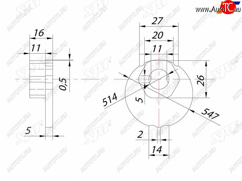 236 р. Гайка эксцентрика нижнего рычага TOYOTA FJ CRUISERSURFLAND CRUISERPRADOLEXUS GXLX470 98- SAT ST-48198-60011  с доставкой в г. Воронеж