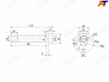 399 р. Болт эксцентрика TOYOTA 4RUNNERFJ CRUISERHILUX SURFLAND CRUISER PRADOLEXUS GX470 02- SAT ST-48409-60020  с доставкой в г. Воронеж. Увеличить фотографию 2