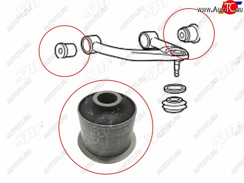 599 р. Сайлентблок Toyota Land Cruiser (J200) 07-21  Lexus LX 07-23  Toyota Sequoia 07-17  Tundra 06-22 SAT ST-48632-0C010  с доставкой в г. Воронеж