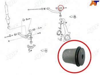 669 р. Сайлентблок Toyota Land Cruiser (J100) 98-07  Lexus LX 98-07  Toyota Land Cruiser Cygnus 98-07 (Св SAT ST-48632-60010  с доставкой в г. Воронеж. Увеличить фотографию 1