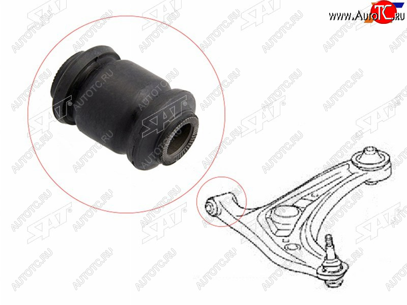 293 р. Сайлентблок Toyota Corolla (E180) 12-19  Corolla Fielder (E160) 12-  Probox 02-  Ractis 05-10  C SAT ST-48654-0D080  с доставкой в г. Воронеж