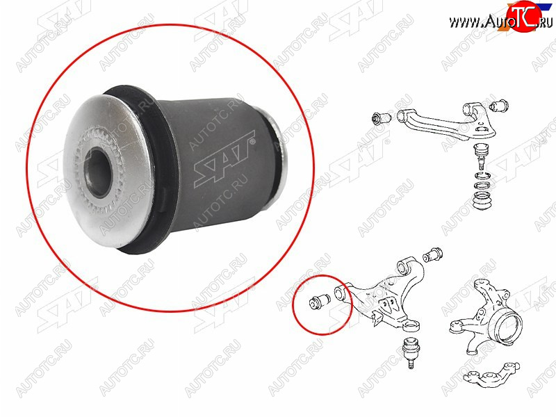 699 р. Сайлентблок Toyota Hilux Pick Up 04-20  Land Cruiser Prado (J120) 02-09  FJ Cruiser 05-18  Fortun SAT ST-48654-0K040  с доставкой в г. Воронеж