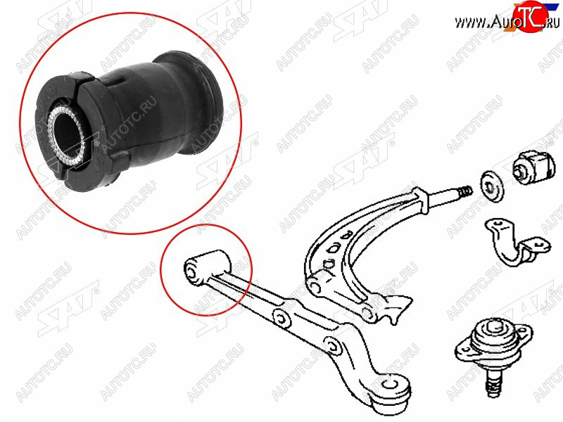 499 р. Сайлентблок переднего рычага FR SAT  Toyota Estima Emina  XR10, XR20 - Estima Lucida  XR10,20  с доставкой в г. Воронеж