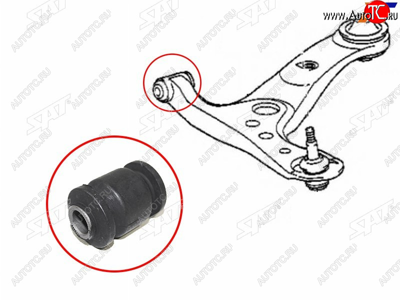 293 р. Сайлентблок Toyota Caldina (T240) 02-07  Noah 01-22  Wish 03-09  Ipsum (ACM20) 01-09 SAT ST-48654-49045  с доставкой в г. Воронеж