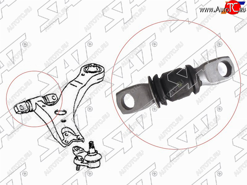 539 р. Сайлентблок передний переднего нижнего рычага TOYOTA HIGHLANDERKLUGERLEXUS RX270350450H 07- SAT ST-48654-33050  с доставкой в г. Воронеж