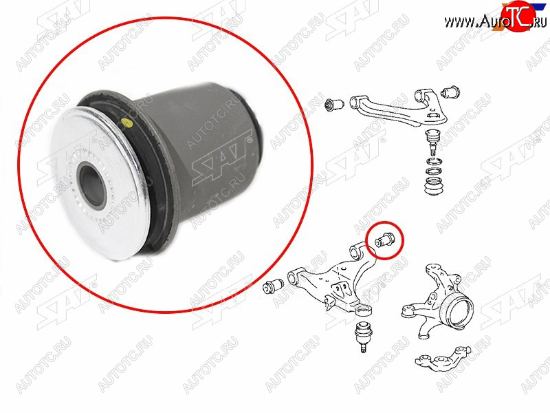 459 р. Сайлентблок Toyota Hilux Pick Up 04-20  Land Cruiser Prado (J120) 02-09  Noah 01-07  Voxy 01-07 SAT ST-48655-0K010  с доставкой в г. Воронеж