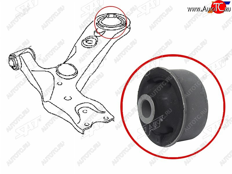 579 р. Сайлентблок Chery Tiggo T11 05-16  Mitsubishi ASX 10-20  Lancer 02-17  Outlander 02-22  Toyota A SAT ST-48655-02080  с доставкой в г. Воронеж