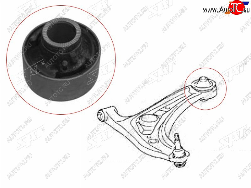 419 р. Сайлентблок Toyota Corolla Fielder (E160) 12-  Probox 14-  Ractis 05-16  Vitz 05-10  Scion xD 07 SAT ST-48655-0D080  с доставкой в г. Воронеж
