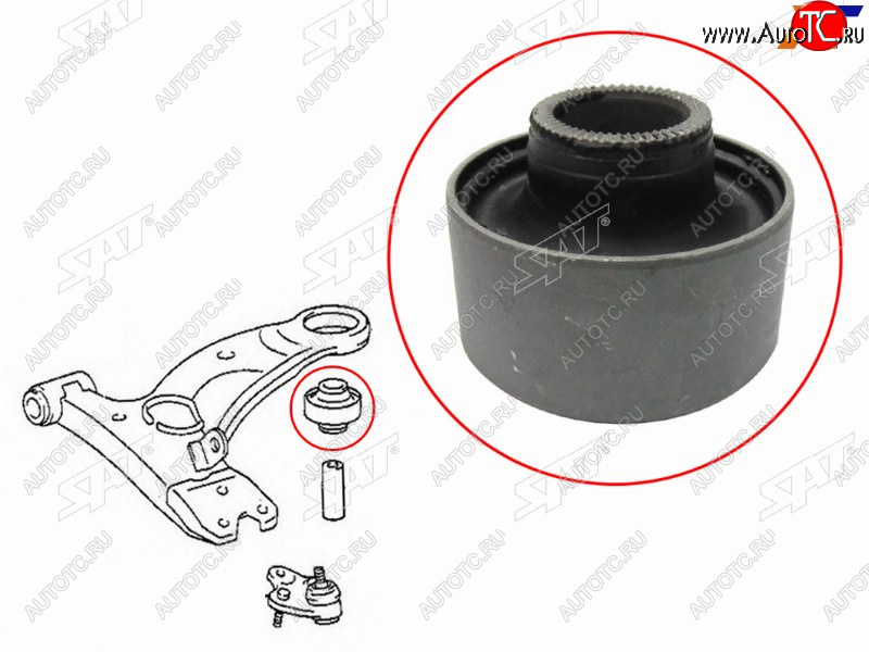 379 р. Сайлентблок Toyota Gaia 98-04  Ipsum (SXM10) 96-01  Nadia 98-03 (Снизу Перед) SAT ST-48655-44010  с доставкой в г. Воронеж