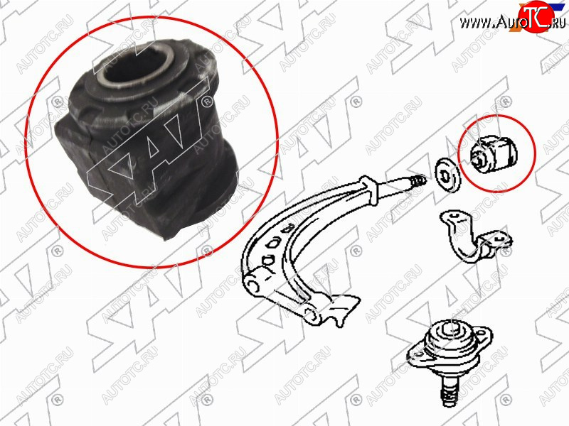 379 р. Сайлентблок Toyota Estima 90-99  Estima Emina 92-99  Previa 90-00 (Перед) SAT ST-48655-28010  с доставкой в г. Воронеж