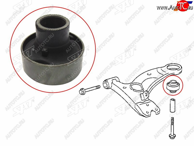 429 р. Сайлентблок Toyota Caldina (T190,T210) 92-02  Carina (T190,T210) 92-01  Corona (T190) 92-96  Coro SAT ST-48655-20260  с доставкой в г. Воронеж