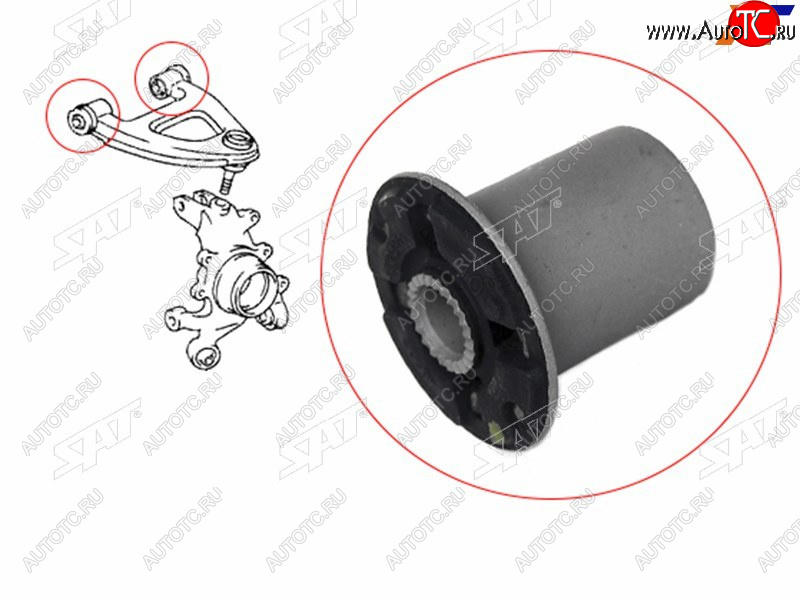 399 р. Сайлентблок заднего  верхнего рычага TOYOTA MARK 2CHASERCRESTA GX100 1996-2001                     SAT ST-48702-30090  с доставкой в г. Воронеж