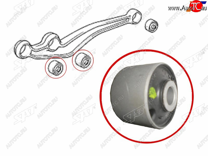 479 р. Сайлентблок Nissan Patrol 87-10  Toyota Land Cruiser (J100,J80) 80-  Land Cruiser Prado (J70) 87-9 SAT ST-48702-60050  с доставкой в г. Воронеж
