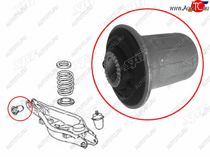 349 р. Сайлентблок Toyota Avensis (T270) 08-18  Corolla (E150) 06-13  RAV4 (XA30,XA40) 05-19  Lexus NX 1 SAT ST-48704-42050  с доставкой в г. Воронеж