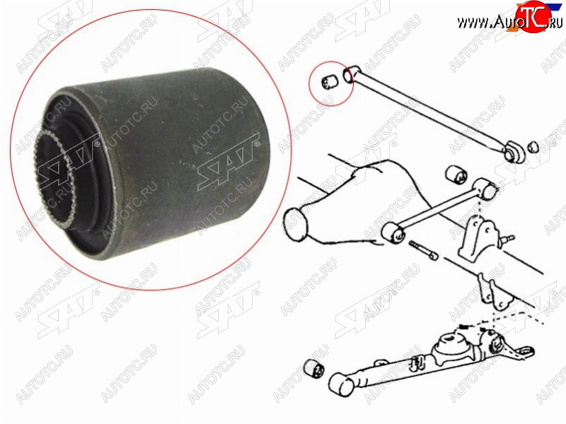 359 р. Сайлентблок задней поперечной тяги TOYOTA HIACEREGIUSLITETOWNACENOAHLUCIDAESTIMA EMINA 89-06 SAT ST-48706-28010  с доставкой в г. Воронеж