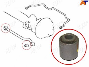 399 р. Сайлентблок Toyota Land Cruiser (J100,J80) 89-07  Land Cruiser Prado (J70) 87-96  Highlander 07-13 SAT ST-48706-60030  с доставкой в г. Воронеж. Увеличить фотографию 1