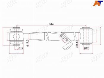 1 779 р. Тяга поперечная задней подвески нижняя TOYOTA RAV4 00-05CHERY TIGGO 06- RH SAT ST-48720-42020  с доставкой в г. Воронеж. Увеличить фотографию 1
