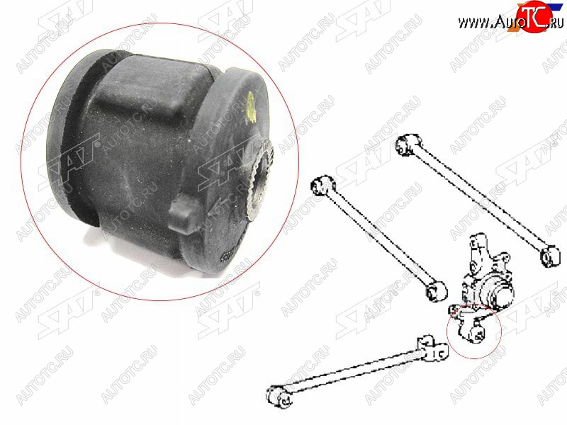 273 р. Сайлентблок Toyota Caldina (T190,T210) 92-02  Camry (XV20,XV30,XV40,XV50) 96-21  Corolla (E90,E100 SAT ST-48725-03010  с доставкой в г. Воронеж