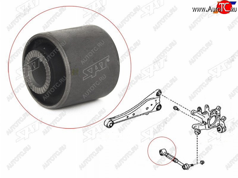 299 р. Сайлентблок Chery Tiggo T11 05-16  Toyota Avensis (T270) 08-18  Mark II (X110) 00-04  RAV4 (XA30) SAT ST-48725-24100  с доставкой в г. Воронеж