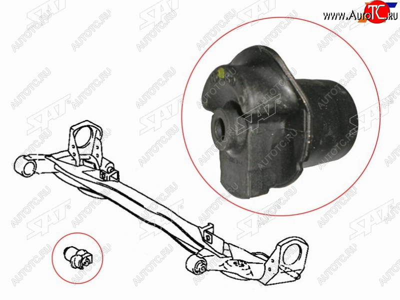 1 199 р. Сайлентблок Toyota Gaia 98-04  Ipsum (SXM10) 96-01  Nadia 98-03 (Зад) SAT ST-48725-44010  с доставкой в г. Воронеж