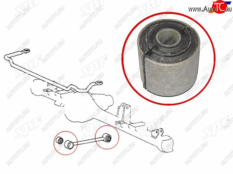 559 р. Сайлентблок Toyota 4Runner 89-95  Hilux Surf 89-95 (Перед) SAT ST-48725-35010  с доставкой в г. Воронеж