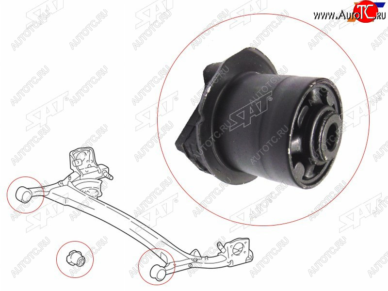 1 089 р. Сайлентблок Toyota Passo 04-16  Vitz 99-05  Daihatsu Boon 04-10  Sirion 05-13  Scion xA 04-06  SAT ST-48725-52010  с доставкой в г. Воронеж